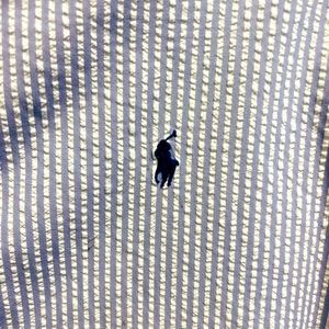 Polo Ralph Lauren men’s seersucker polo classic shirt short sleeve navy white L